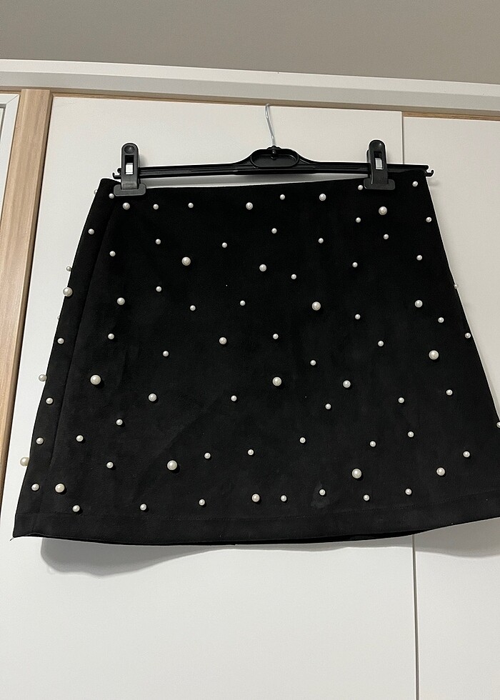 Mini  taşlı etek - Görsel 3