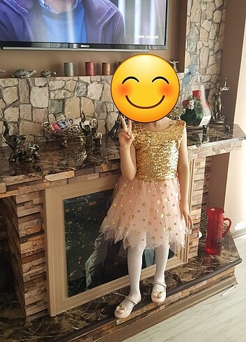 Payetli çocuk elbise