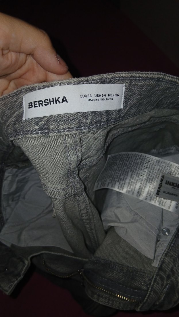 Gri Kadın Midi Boy Bol Kesim Kot Pantolon - Görsel 2