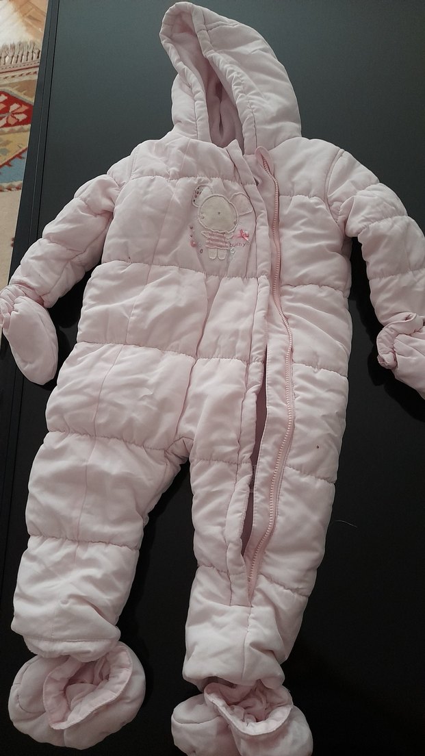 Pembe Fermuarlı Bebek Kız Tulumu - Görsel 3