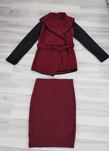 Polar hırka+kalem etek