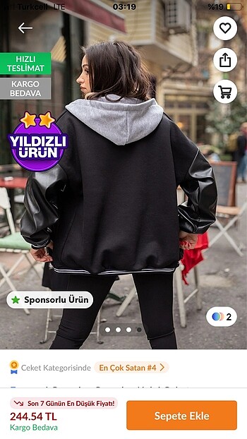 s Beden siyah Renk trendyol kolej ceket