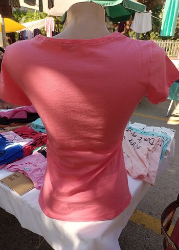 Diğer Kız Çocuk Pembe Baskılı Kısa Kollu Tişört