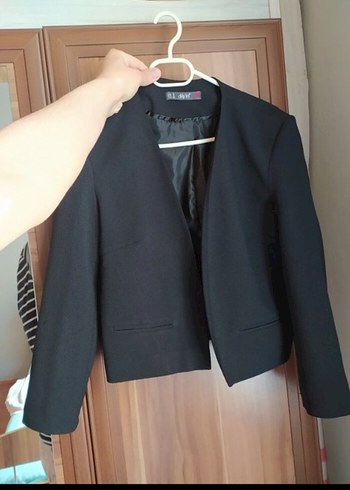 Siyah Kadın Ofis Blazeri