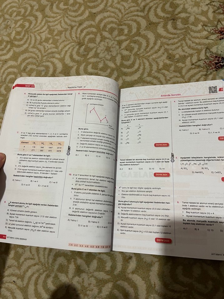 Oktet yayınları ayt kimya soru bankası - Görsel 4