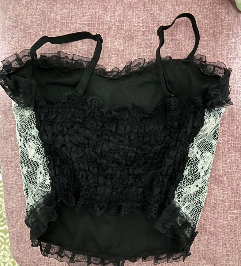 Dantel Detaylı Gotik Beyaz Büstiyer - Görsel 3