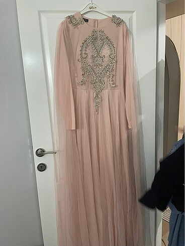 Toz pembe abiye