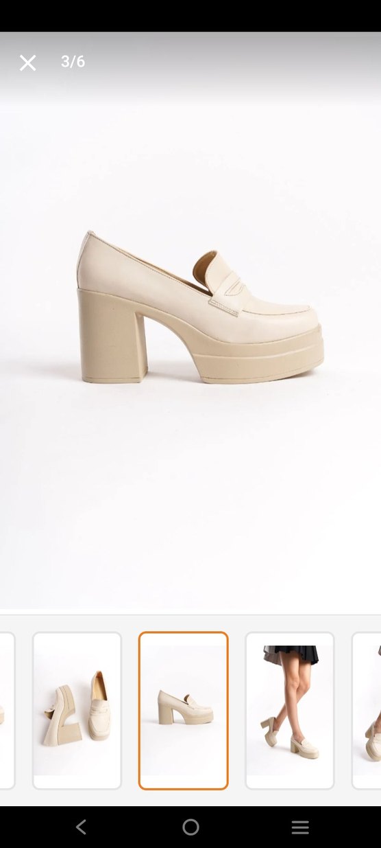 Bej Platform Topuklu Kadın Ayakkabı - Görsel 2