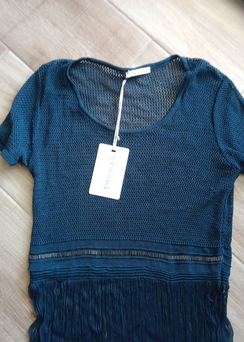 Püsküllü Kisa plaj elbisesi - Görsel 5