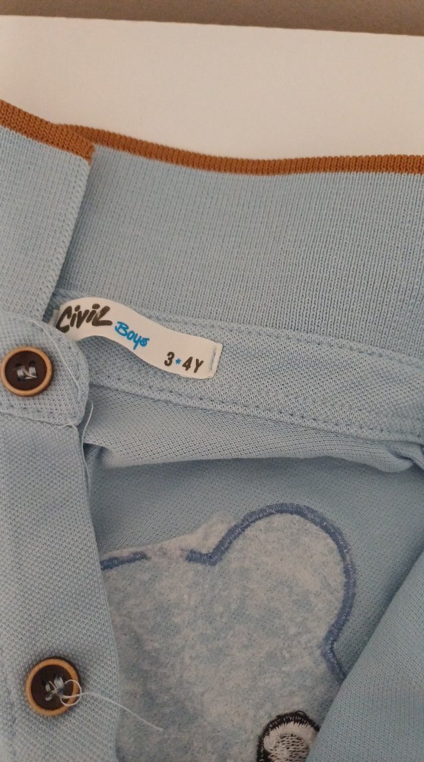 Mavi Kısa Kollu tişört - Görsel 3