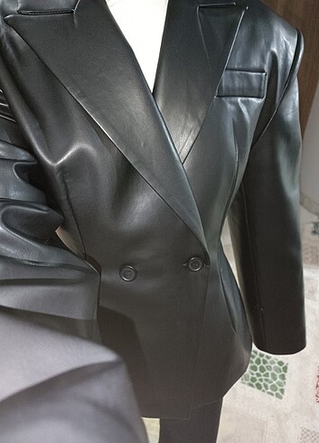 s Beden Deri fit blazer