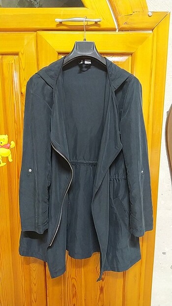 Siyah H&M trençkot 