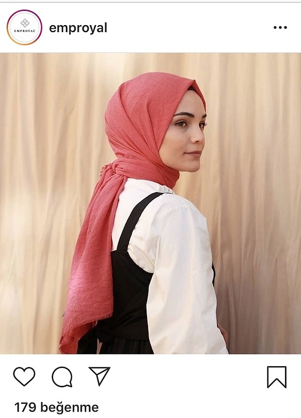 Pamuklu ütü gerektirmeyen şal - Görsel 2