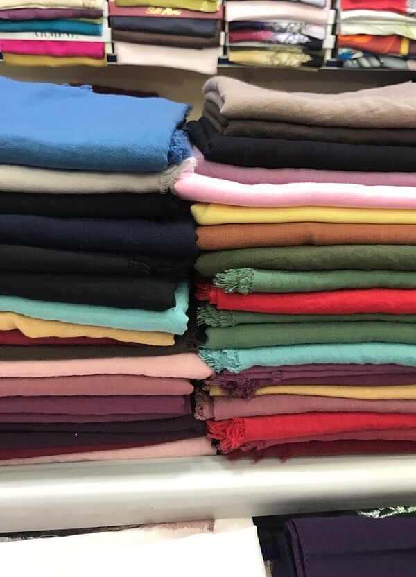 Pamuklu ütü gerektirmeyen şal - Görsel 5