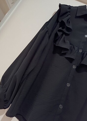 diğer Beden siyah Renk Balon kol ayrobin gömlek eminos eminelif