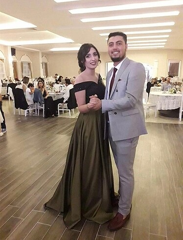 s Beden yeşil Renk Abiye