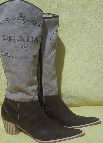 36 Beden kahverengi Renk Prada cok sik cizme