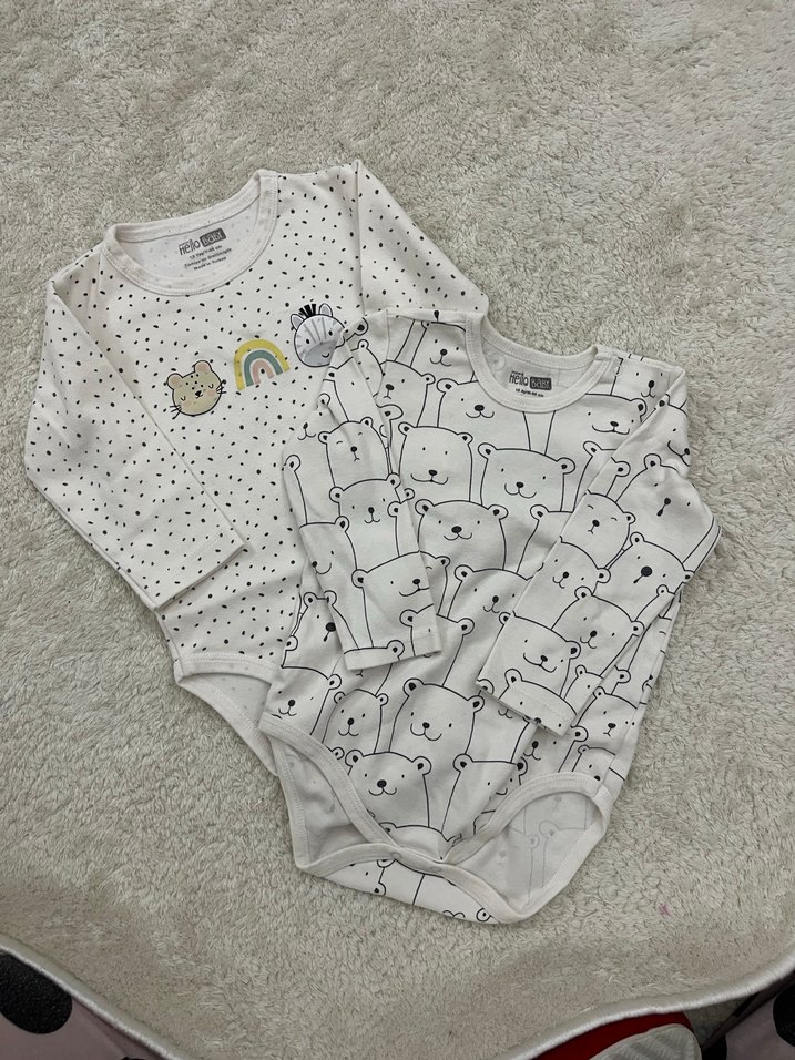 Uzun Kollu Örme Bebek Kız Body Seti - Görsel 2