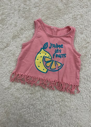 Kız Çocuk Renkli Baskılı ve Püsküllü Tişörtler - Görsel 3