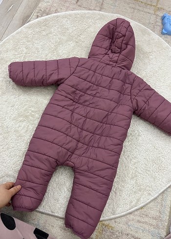 Mürdüm Kürklü Bebek Kız Tulumu - Görsel 5