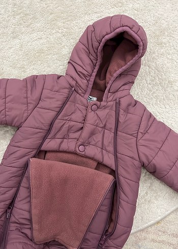 Mürdüm Kürklü Bebek Kız Tulumu - Görsel 3