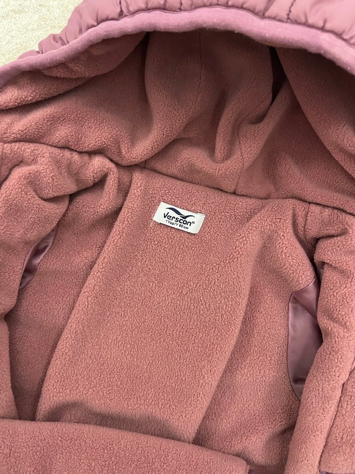 Mürdüm Kürklü Bebek Kız Tulumu - Görsel 4