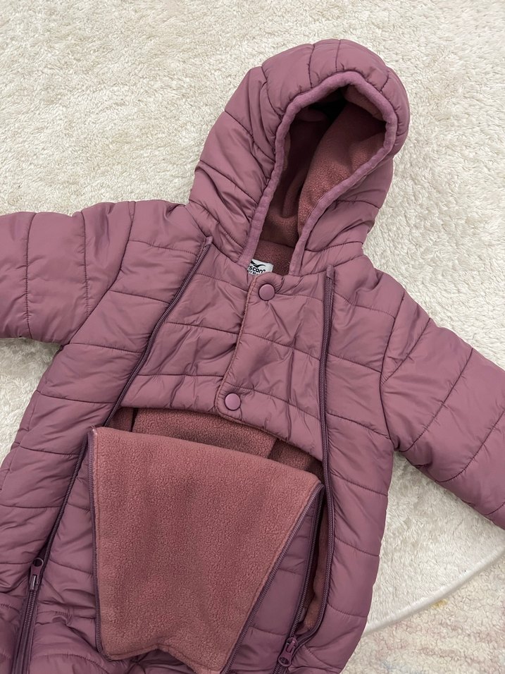 Mürdüm Kürklü Bebek Kız Tulumu - Görsel 3