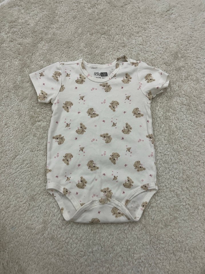 Kız Bebek 2'li Kısa Kollu Örme Body - Görsel 2