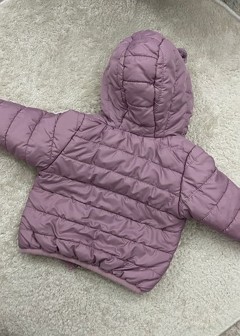 Kız Çocuk Mor Kapüşonlu Mont - Görsel 4