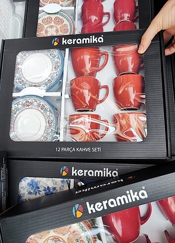 E.L.F Keramika 6 lı fincan takımı. 2 takım