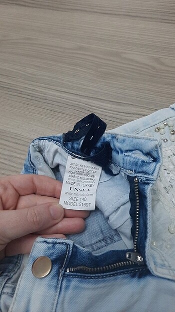 4 Yaş Beden mavi Renk Kot şort