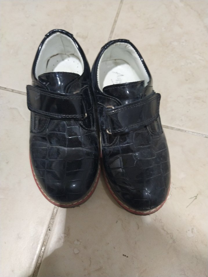 Koyu Siyah Krokodil Desenli Erkek Çocuk Ayakkabısı - Görsel 2