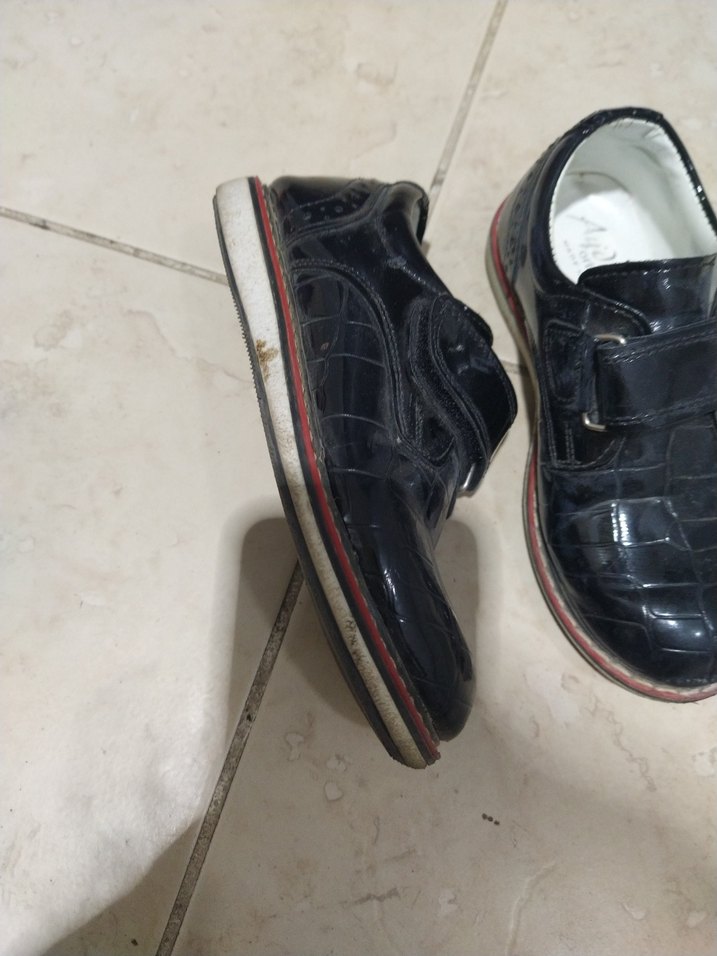 Koyu Siyah Krokodil Desenli Erkek Çocuk Ayakkabısı - Görsel 3