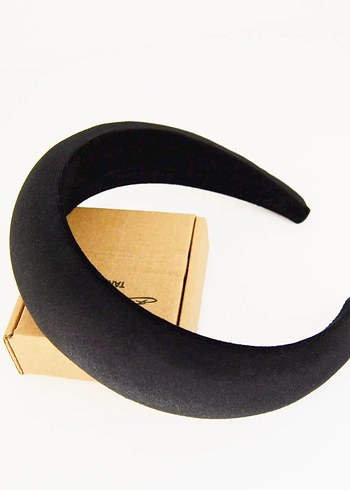 Siyah Kadife Taç Yüksek Bombeli - Görsel 5