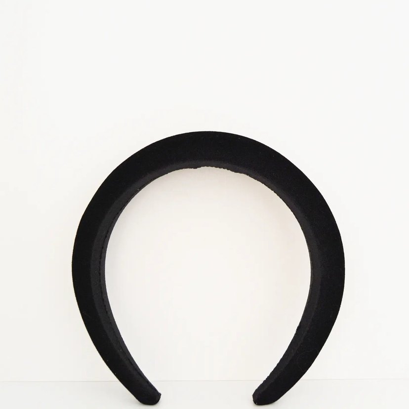 Siyah Kadife Taç Yüksek Bombeli - Görsel 2