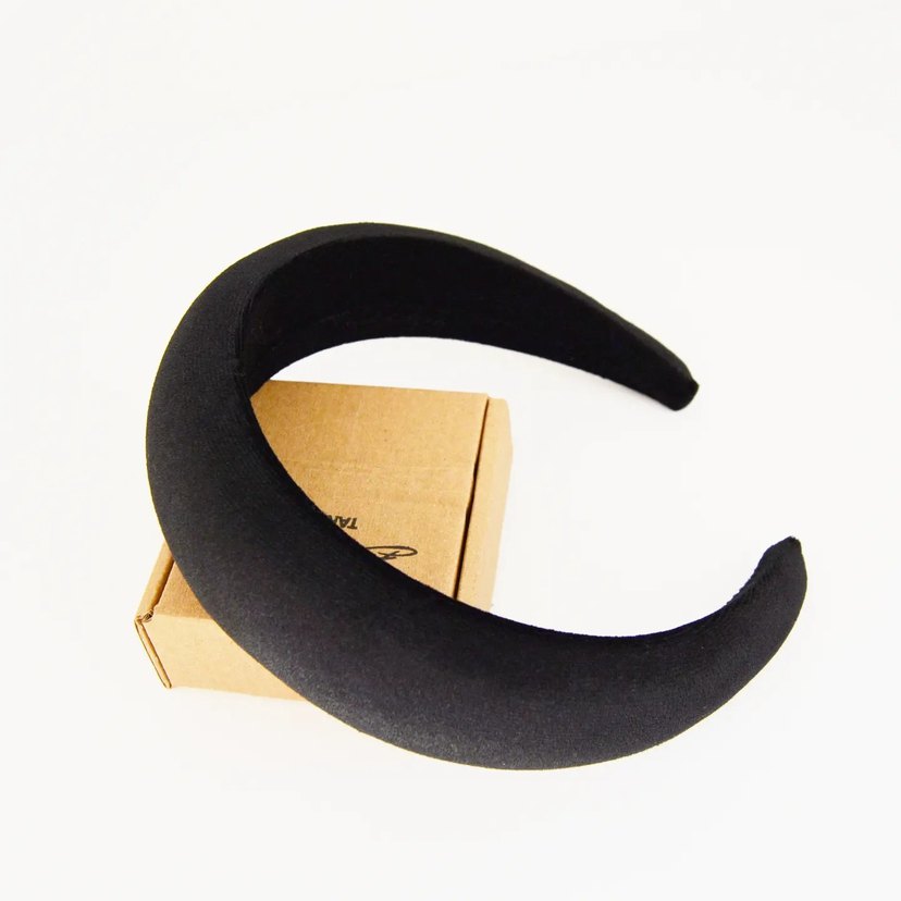 Siyah Kadife Taç Yüksek Bombeli - Görsel 5