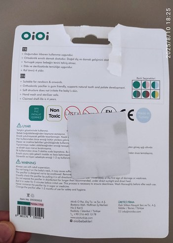 Oioi Ortodontik Emzik 0 Ay+ - Görsel 2