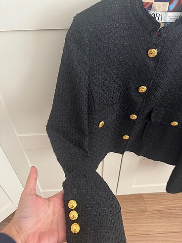 Zara Zara Siyah Tüvit Ceket