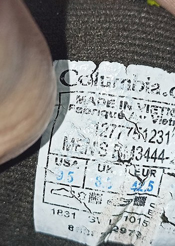 42.5 numara orjinal COLUMBİA marka su geçirmez bot. - Görsel 2