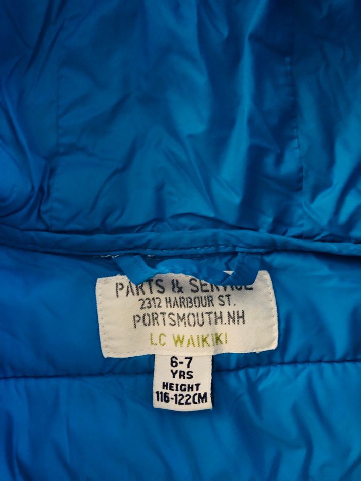 Çocuk Kapüşonlu Şişme Mavi Yelek 6-8 - Görsel 2