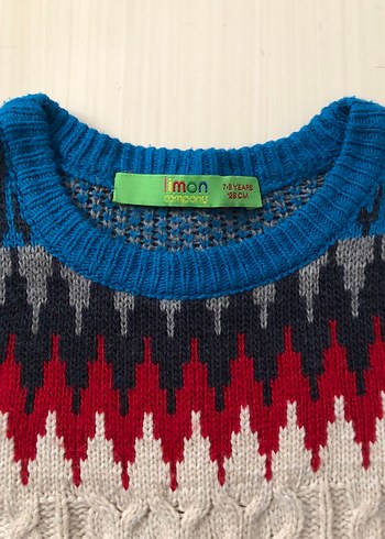 Erkek Çocuk Renkli Örgü Kazak - Görsel 2