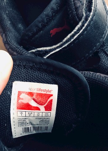 Puma Çocuk Siyah Cırt Cırtlı Spor Ayakkabı - Görsel 5