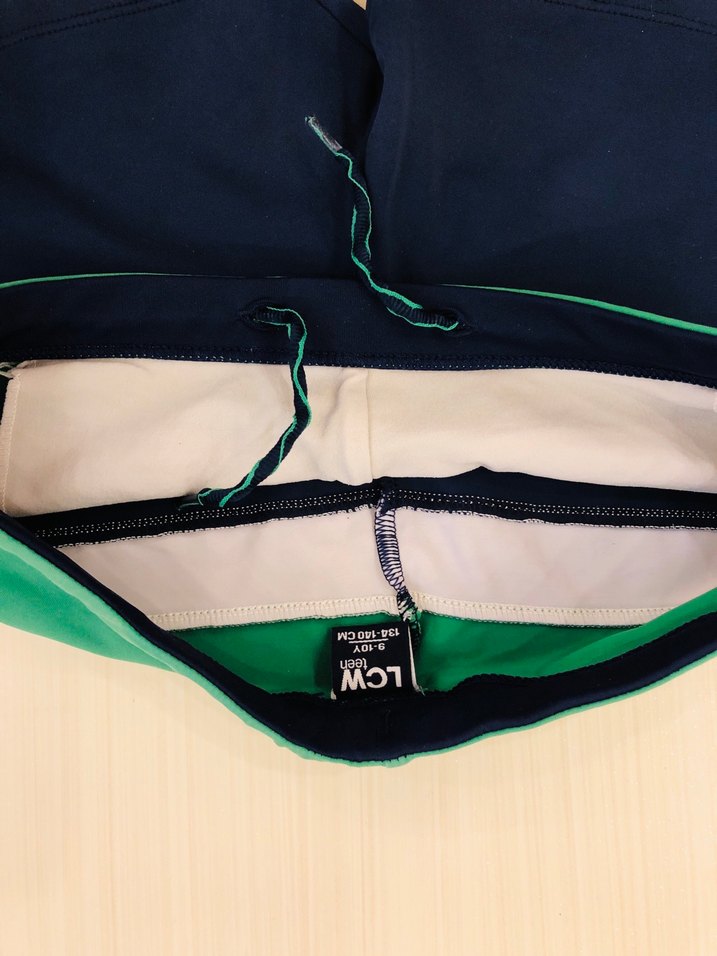 Erkek Çocuk Yeşil Lacivert Yüzme Şortu 9-10 - Görsel 2