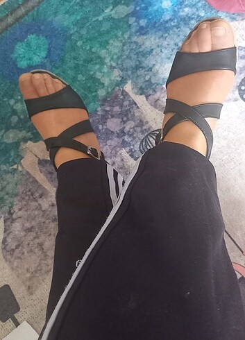 38 Beden siyah Renk Kadın #sandalet #ayakkabi