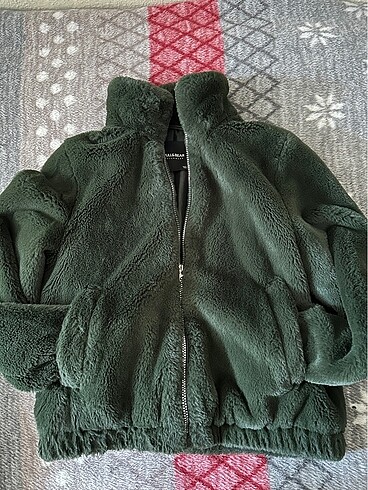 Yumuşacık yeşil peluş ceket
