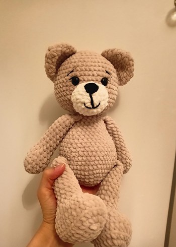Bej Peluş Ayıcık Oyuncak Amigurumi