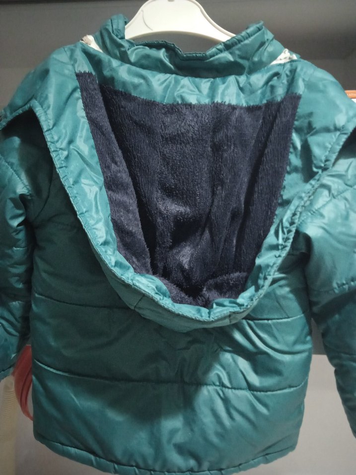 Parlak Mavi Erkek Çocuk Fermuarlı Mont - Görsel 5