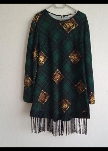 Püsküllü Bohem Mini Tunik - Görsel 3