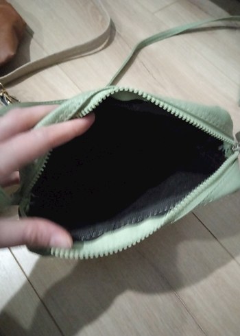 şu yeşili suni Deri Kadın Çapraz Çanta - Görsel 4