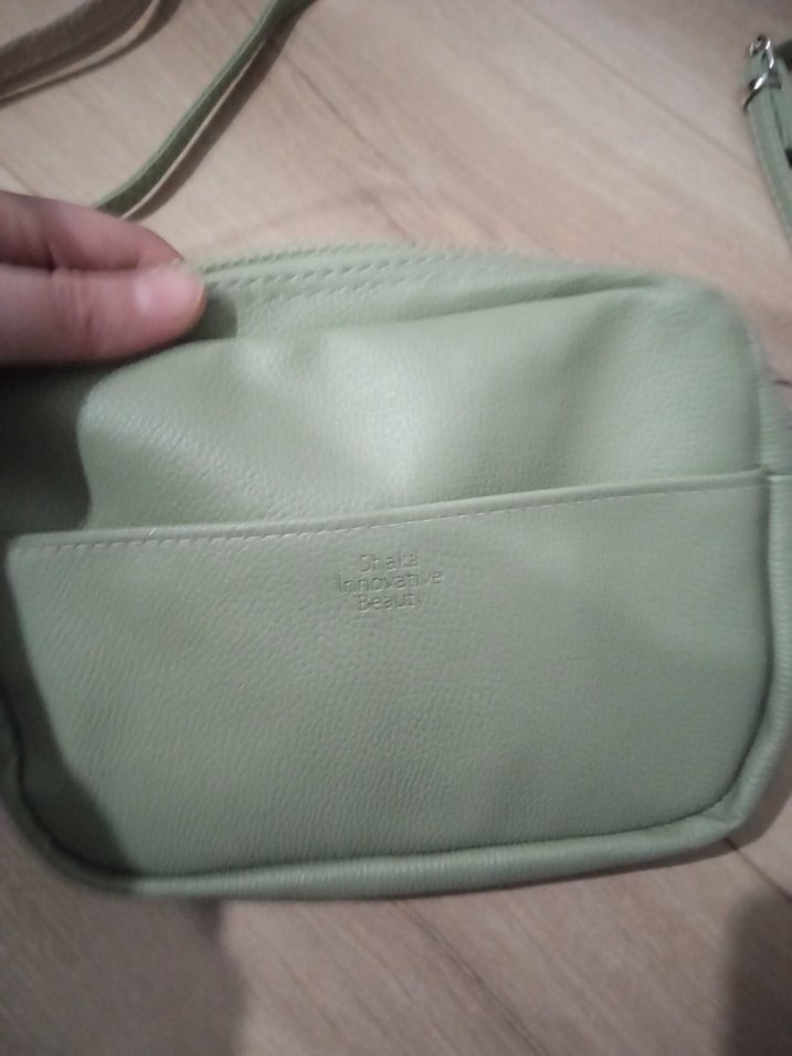 şu yeşili suni Deri Kadın Çapraz Çanta - Görsel 3